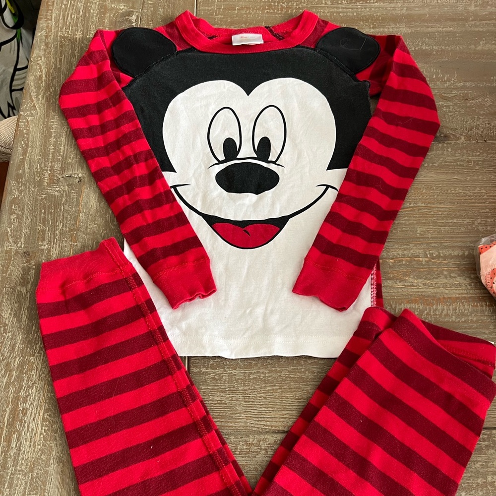 Hanna Andersson Disney Mickey Mouse Long Johns Size 8 (130)